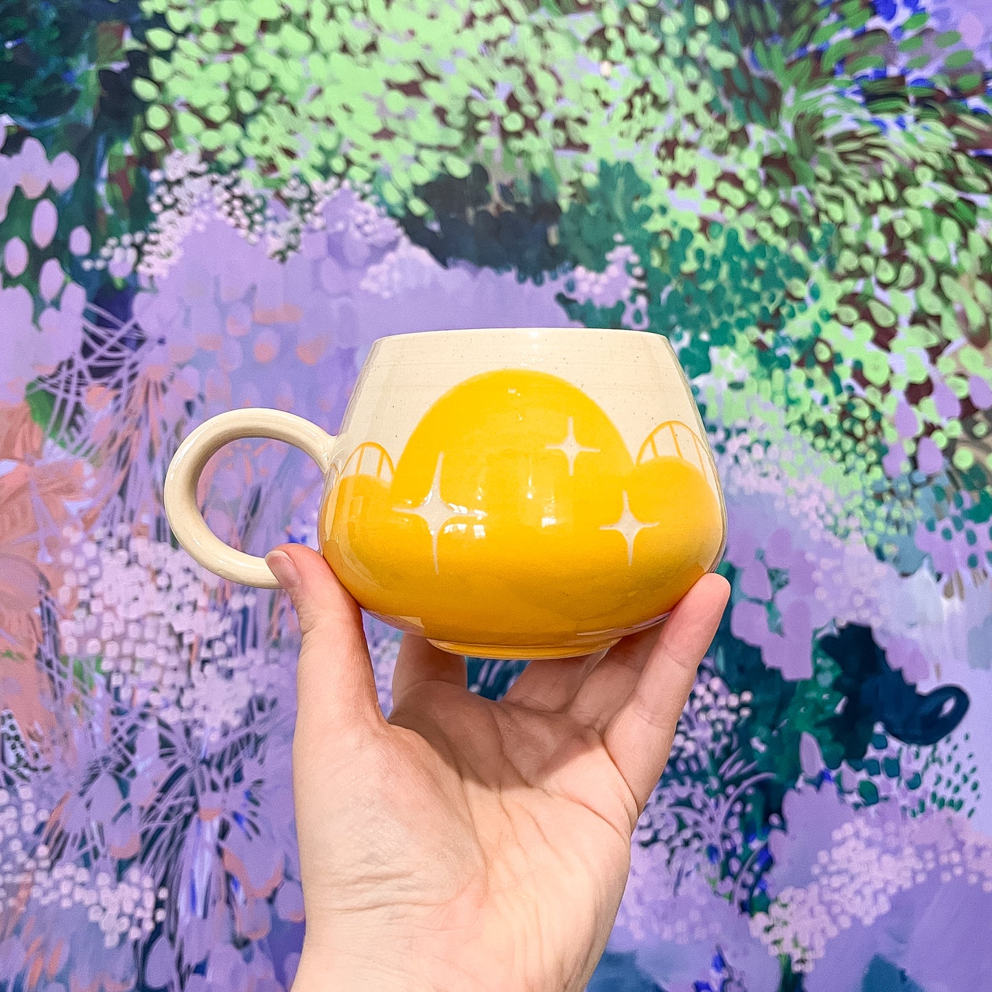 Yellow Cloud Bottom Mug