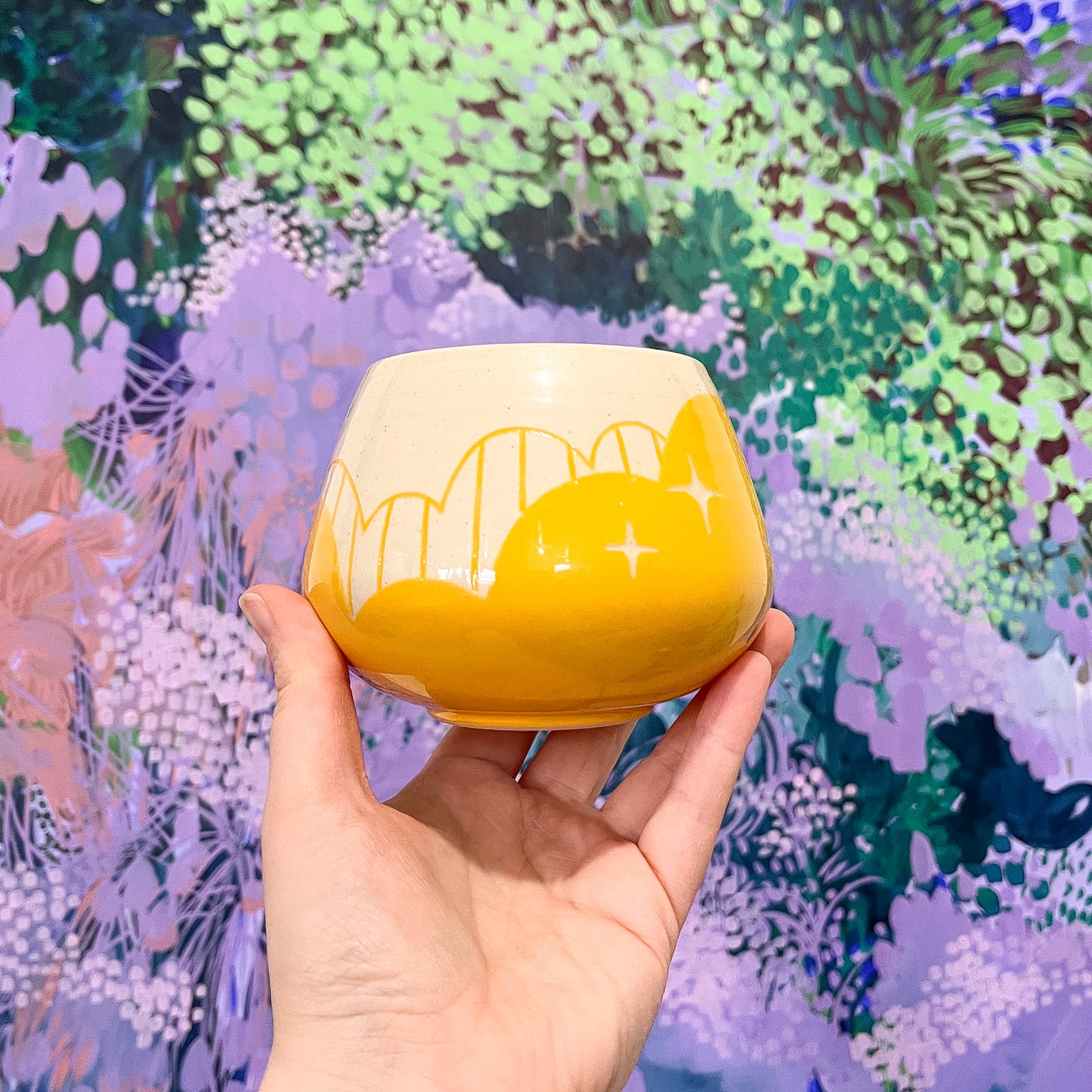 Yellow Cloud Bottom Mug