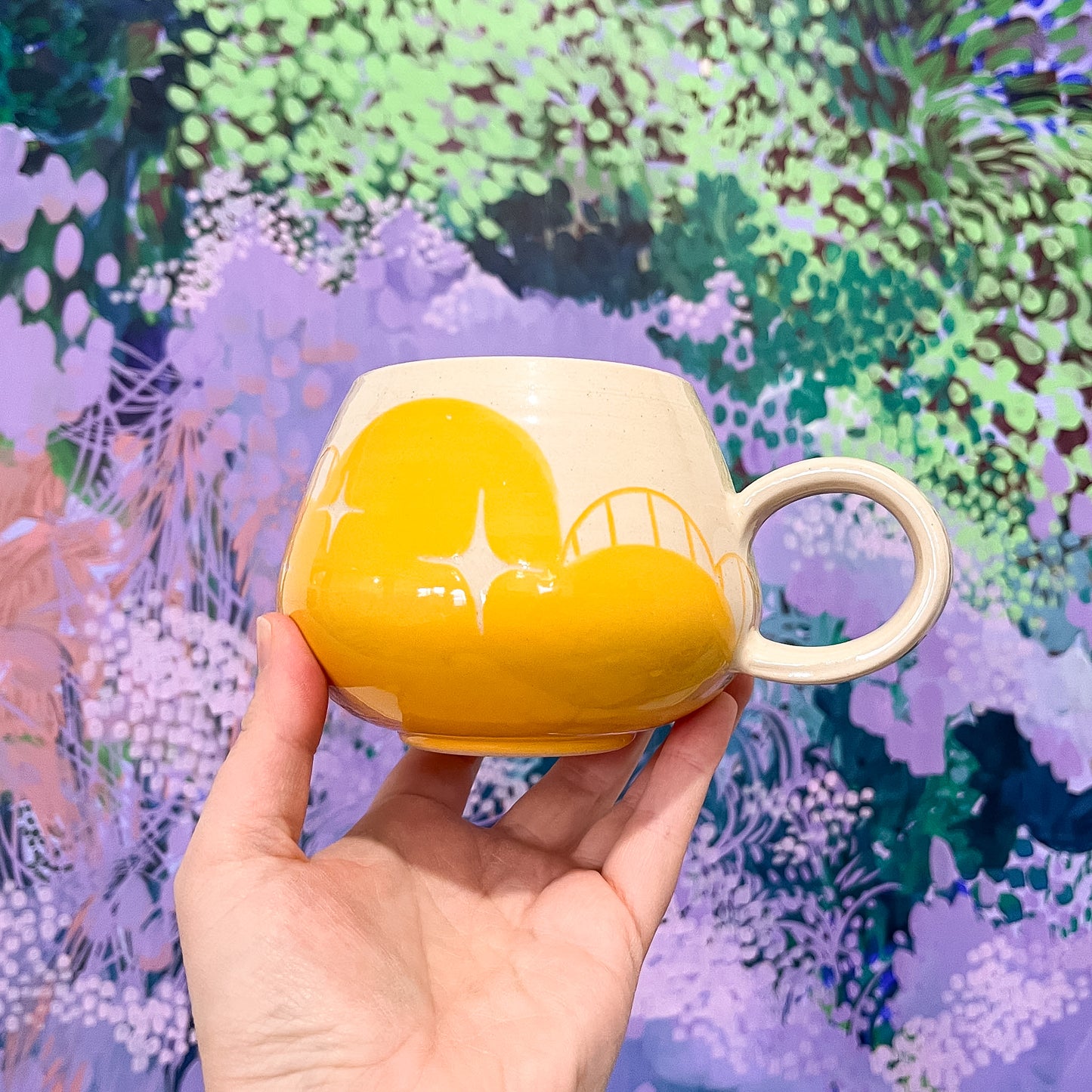 Yellow Cloud Bottom Mug