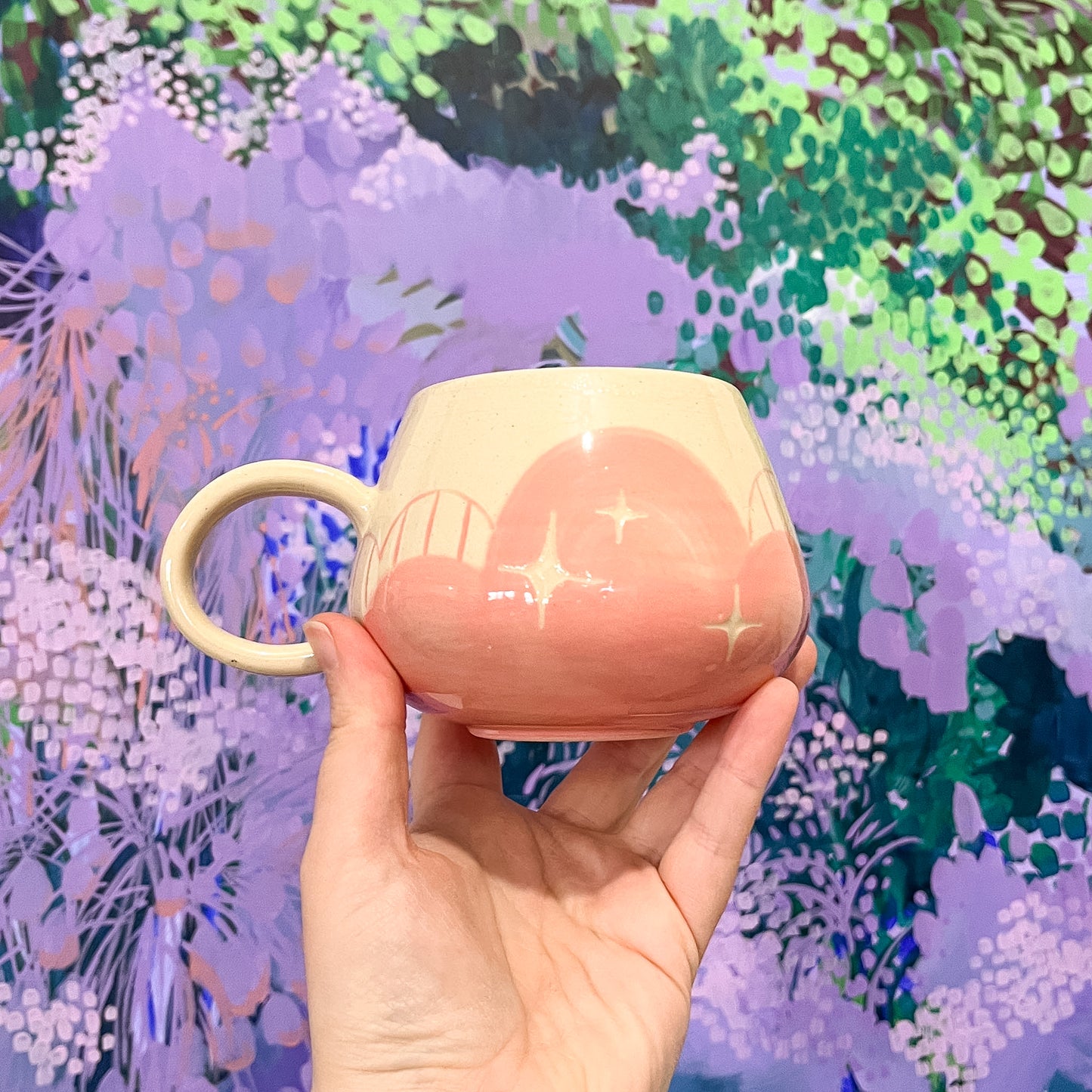 Pink Cloud Bottom Mug