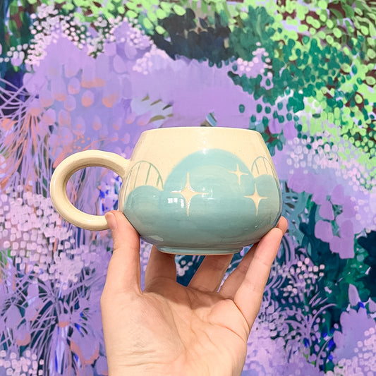 Blue Cloud Bottom Mug