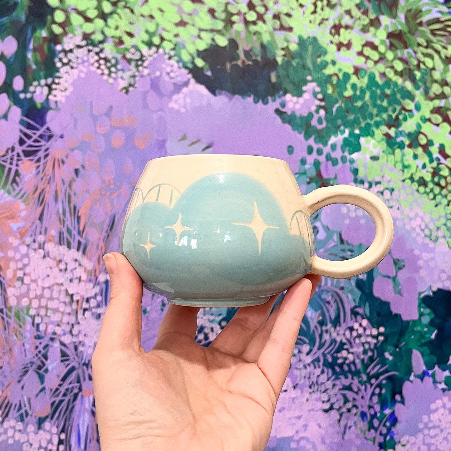 Blue Cloud Bottom Mug