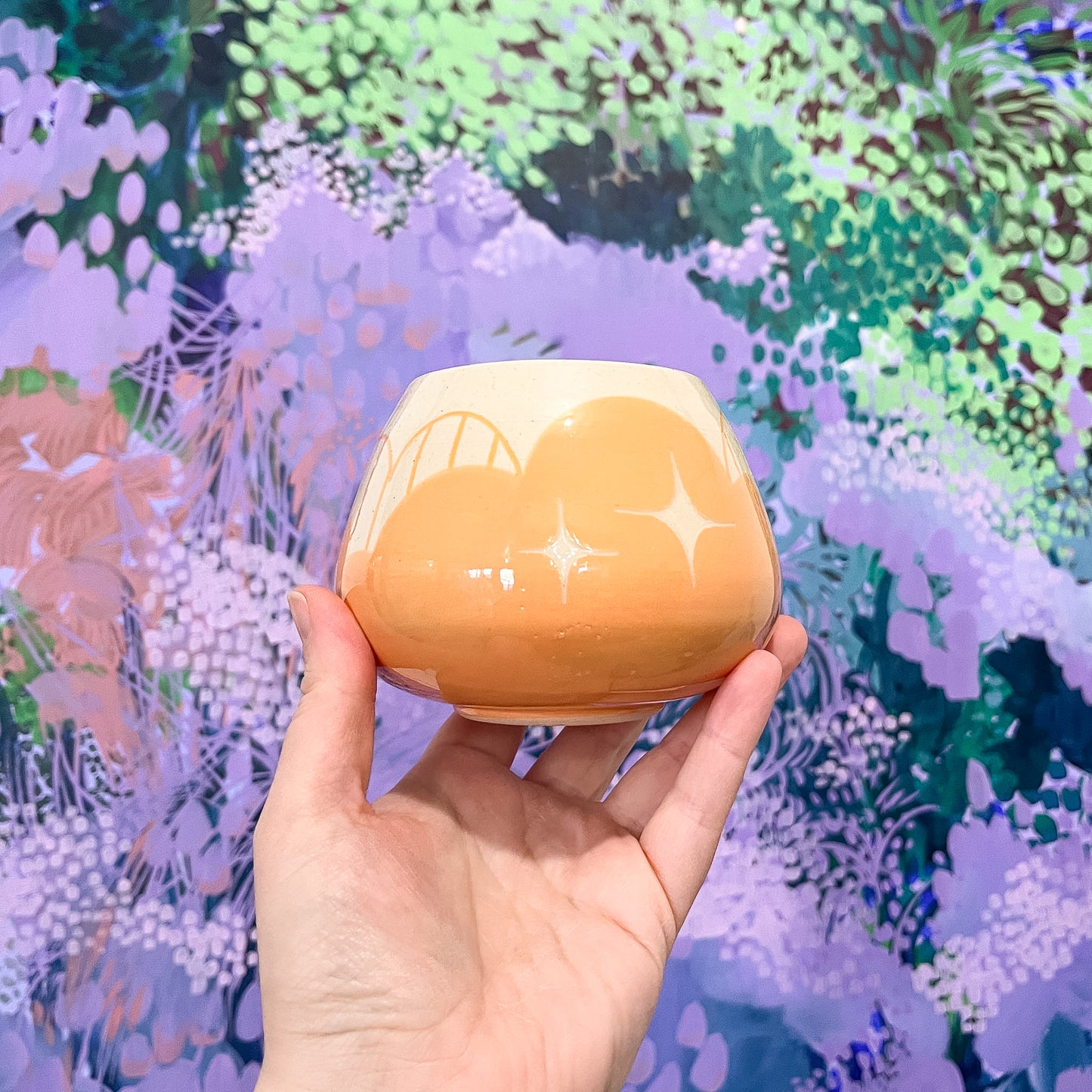 Peach Cloud Bottom Mug
