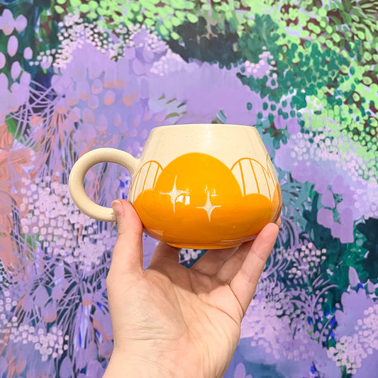 Orange Cloud Bottom Mug