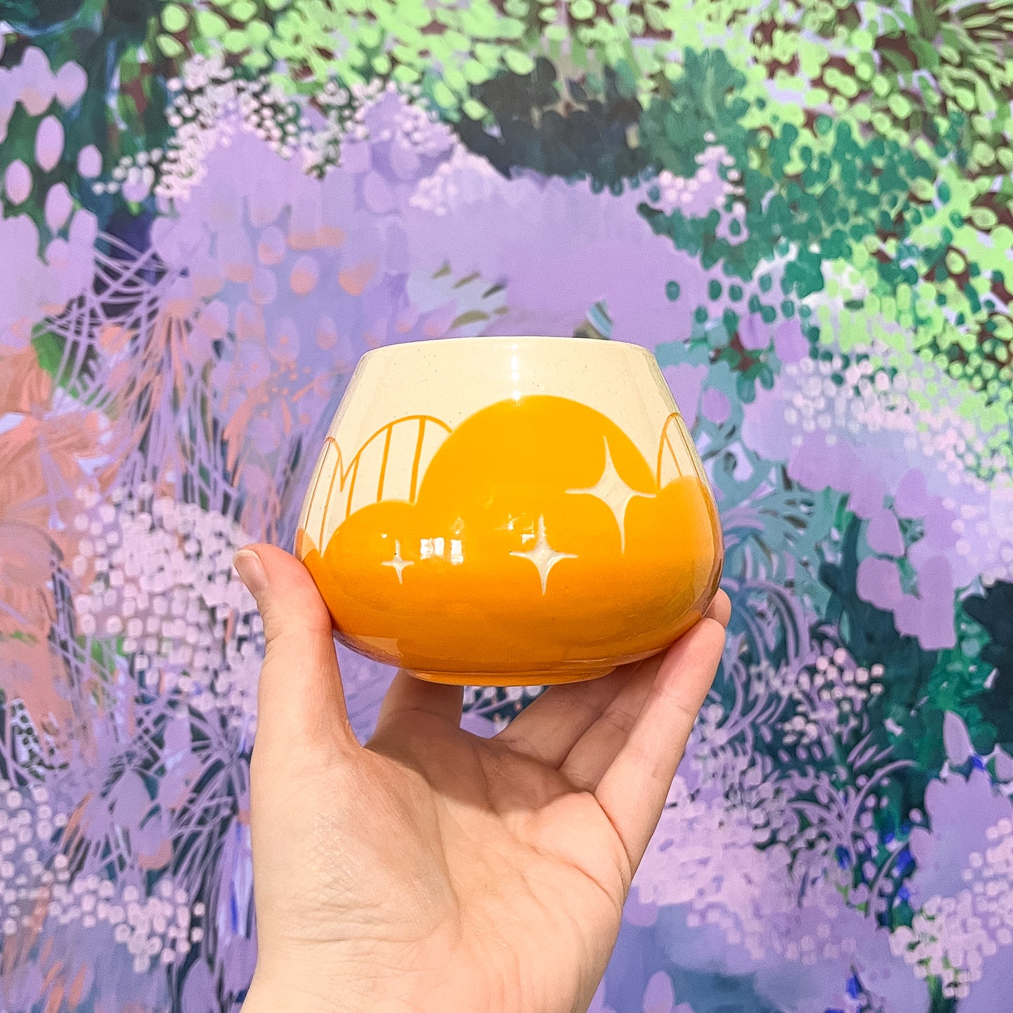 Orange Cloud Bottom Mug