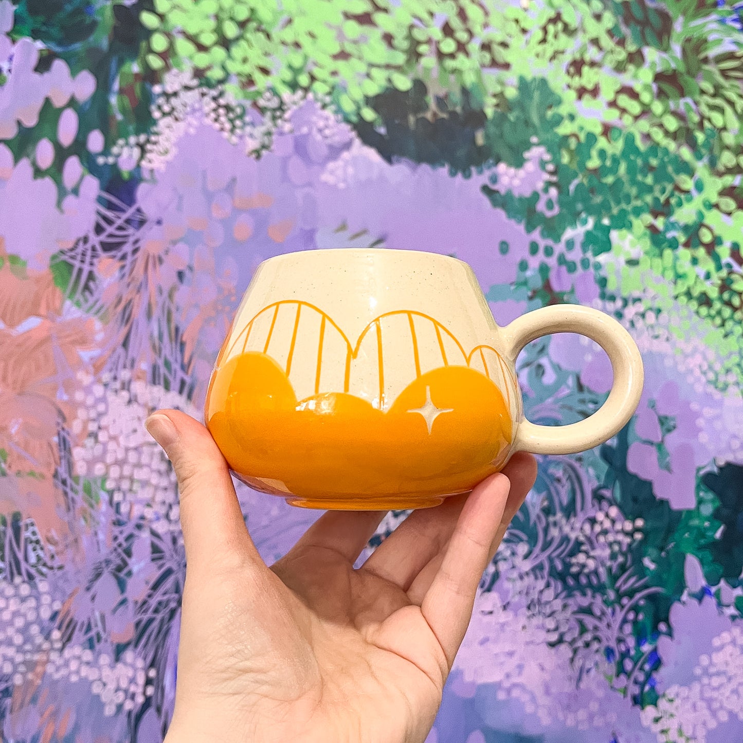 Orange Cloud Bottom Mug