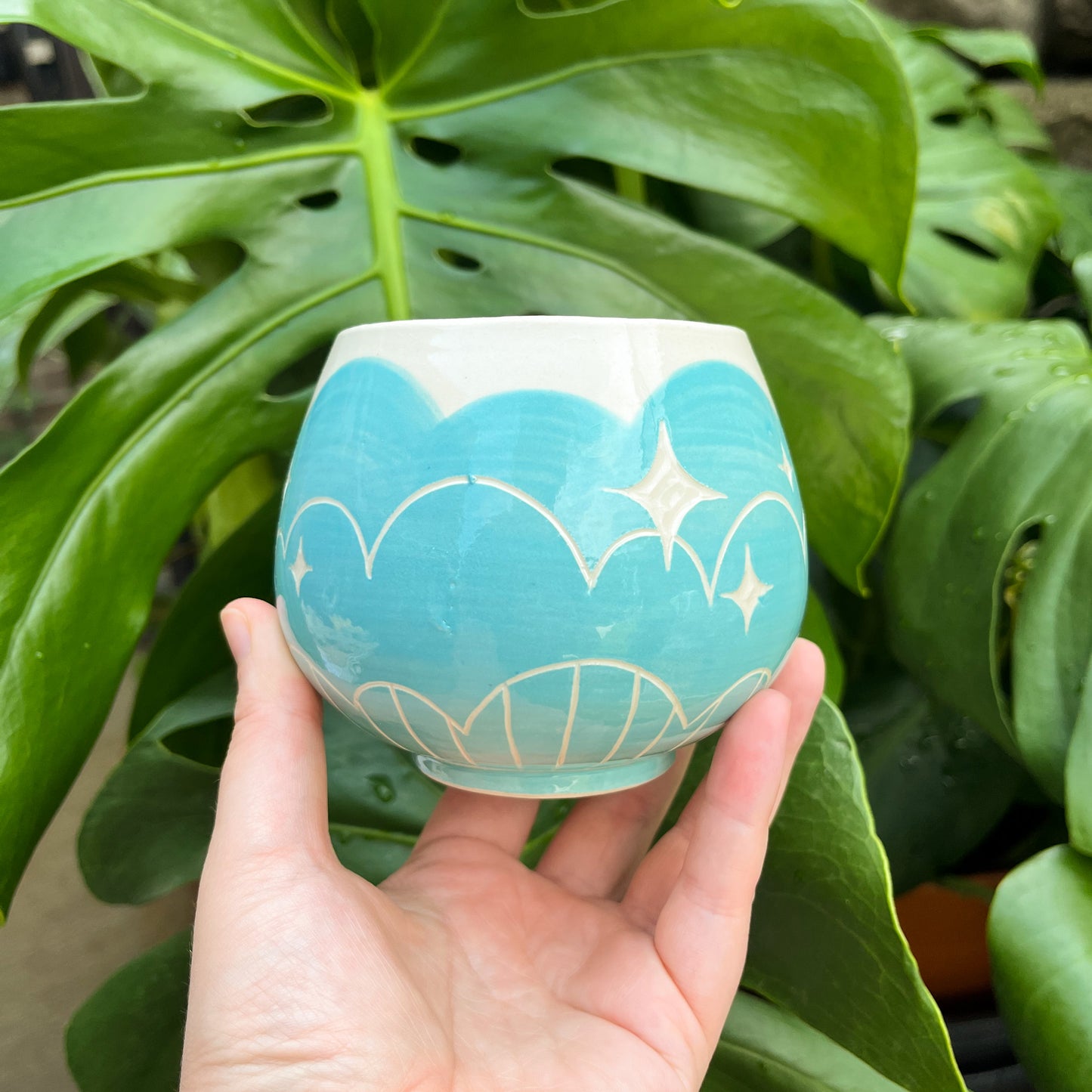 Blue Cloud Bottom Mug