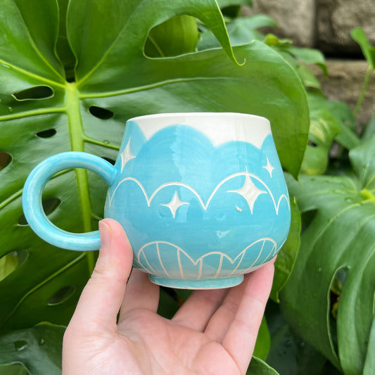 Blue Cloud Bottom Mug