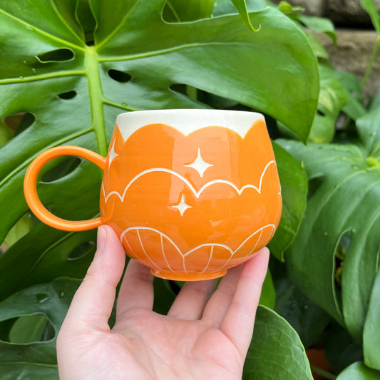 Orange Cloud Bottom Mug