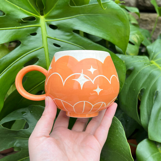 Orange Cloud Bottom Mug