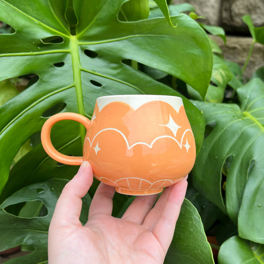 Orange Cloud Bottom Mug