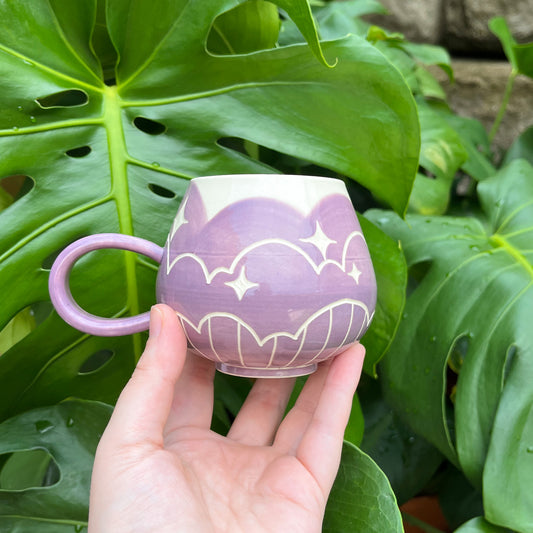 Purple Cloud Bottom Mug