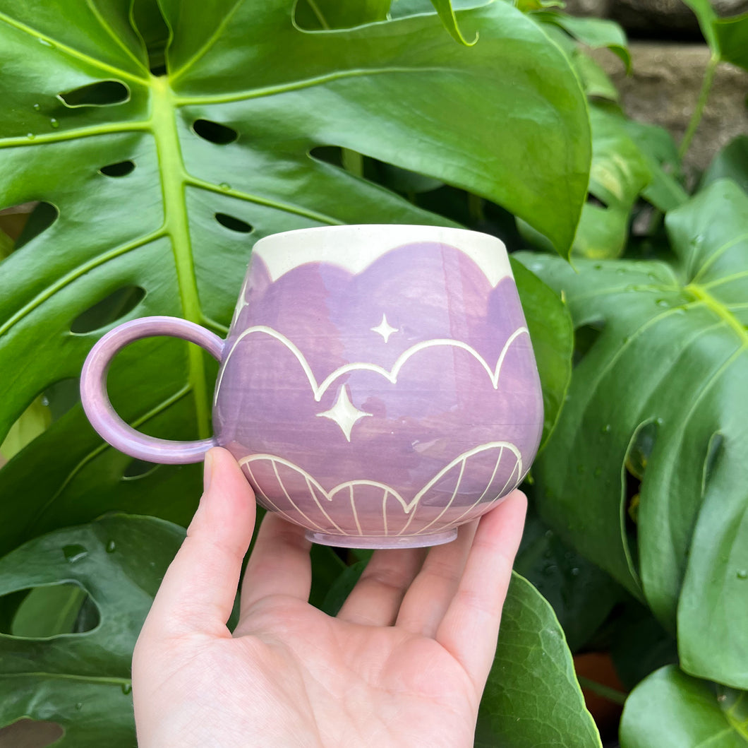 Purple Cloud Bottom Mug
