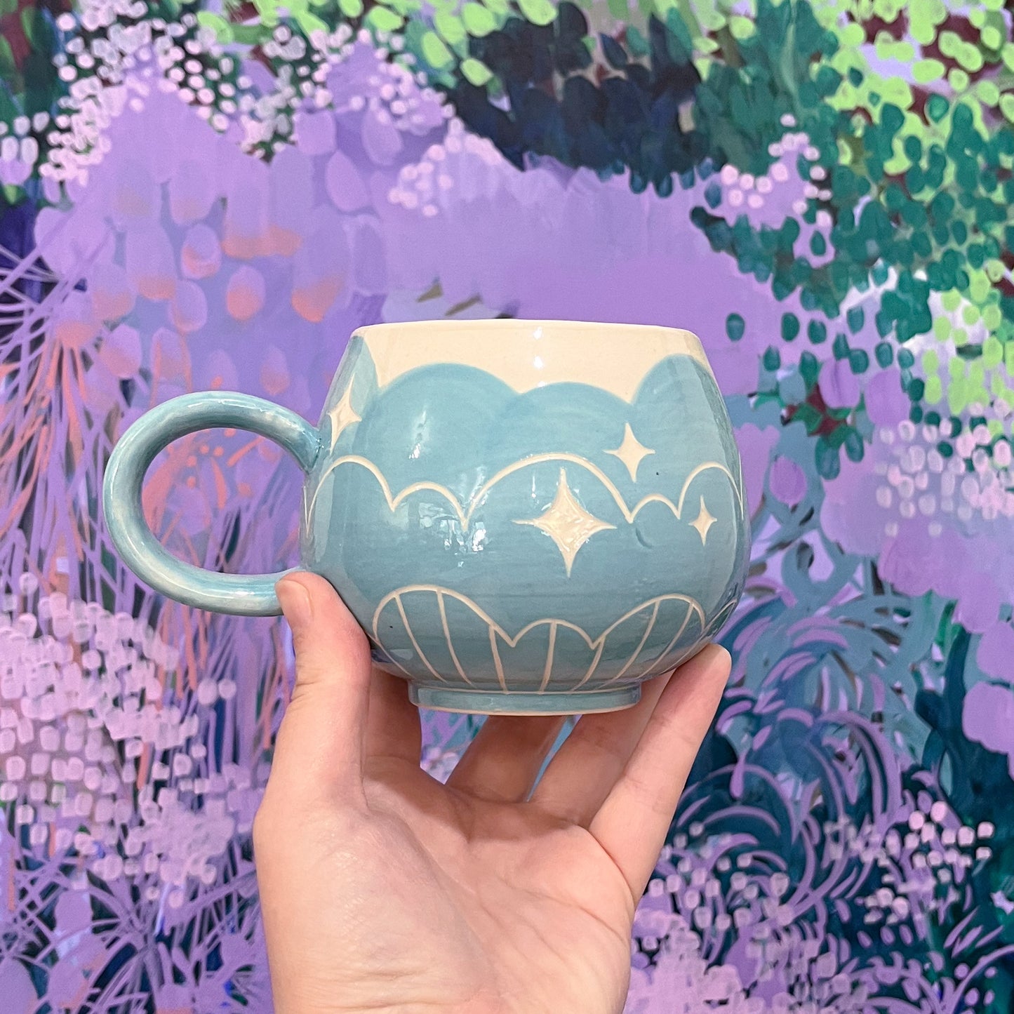 Blue Cloud Bottom Mug A