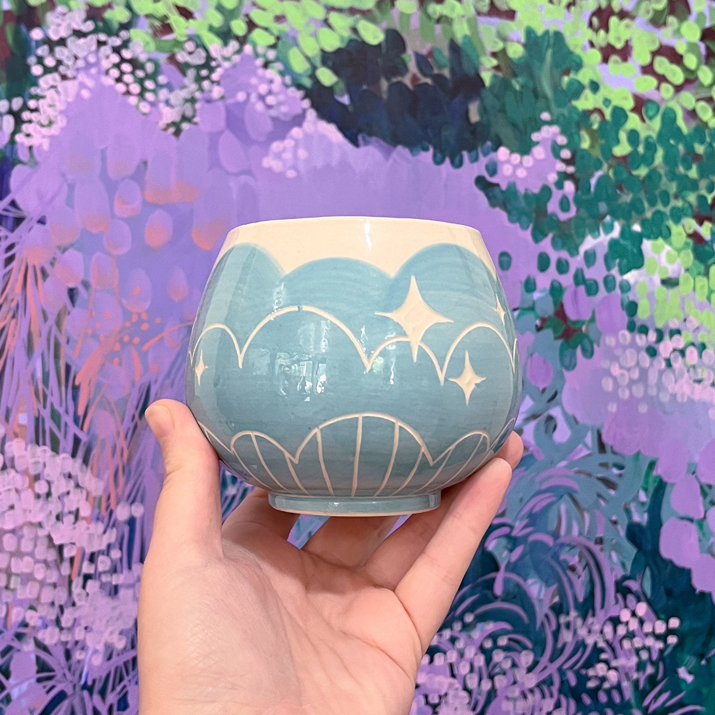 Blue Cloud Bottom Mug A