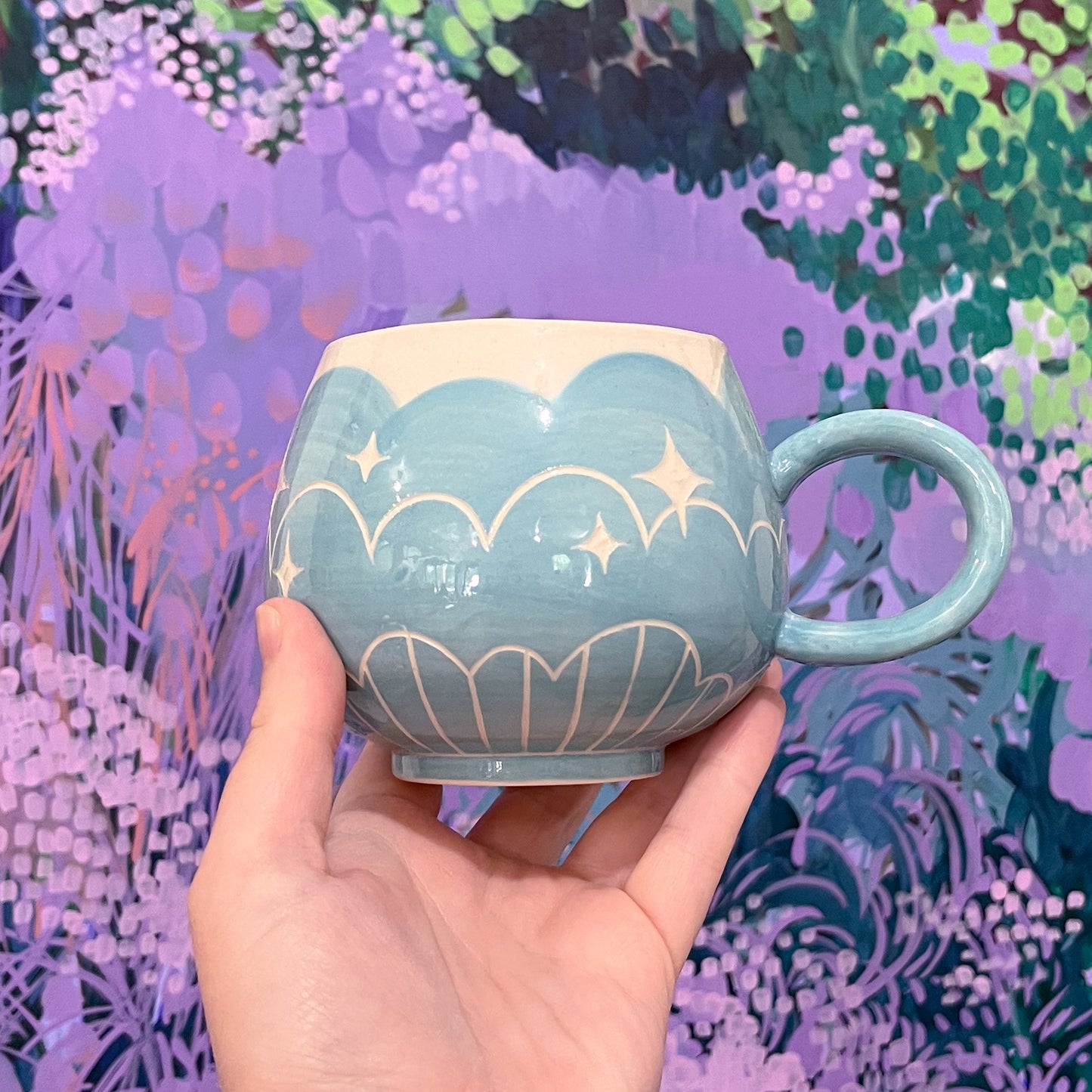 Blue Cloud Bottom Mug A