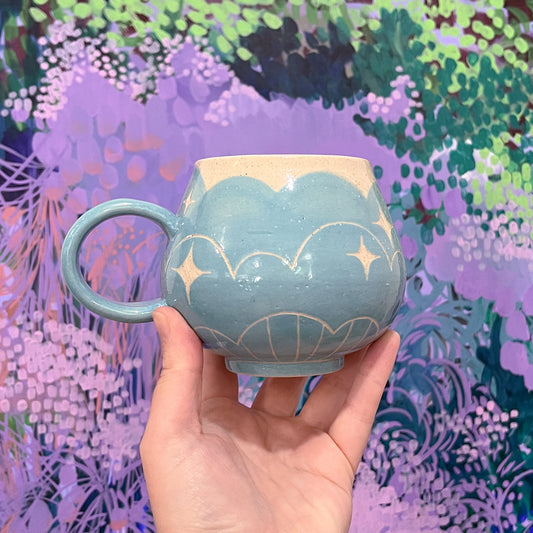 Blue Cloud Bottom Mug C