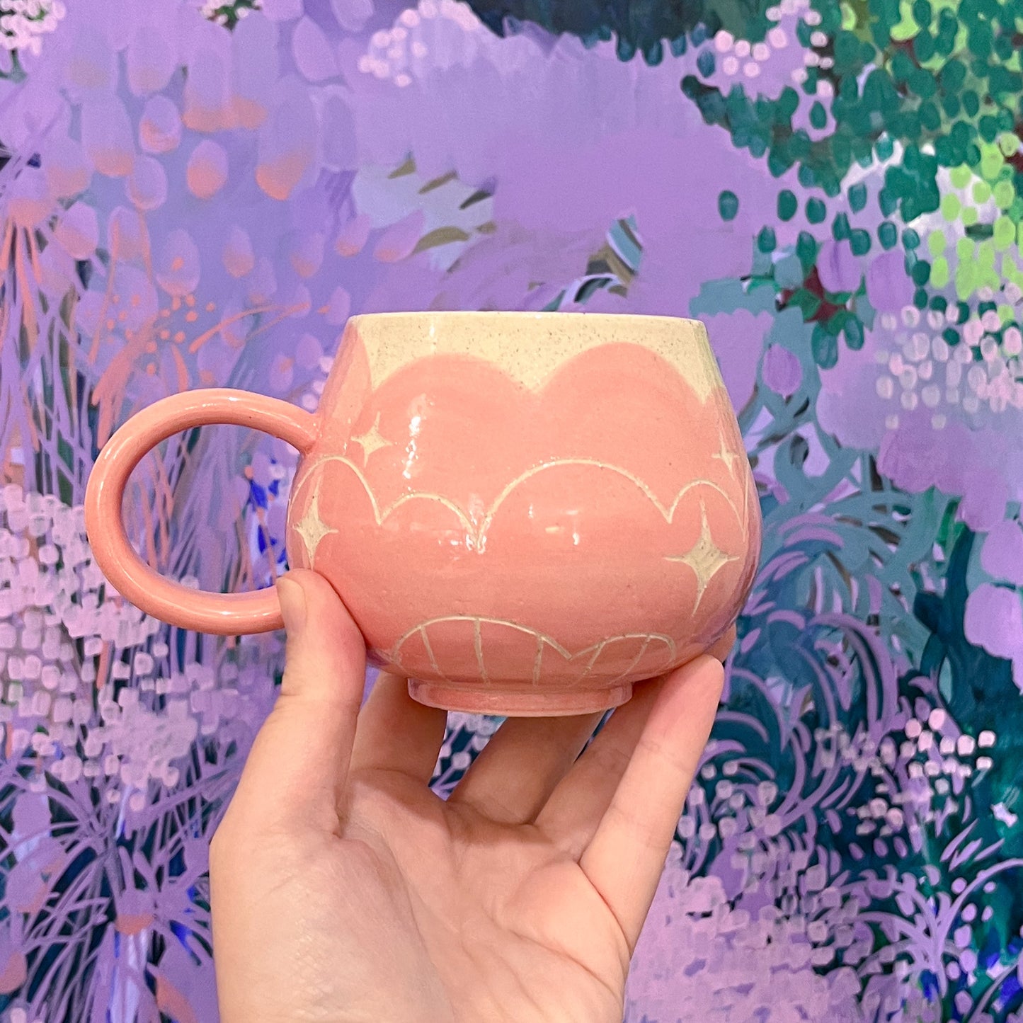 Pink Cloud Bottom Mug B