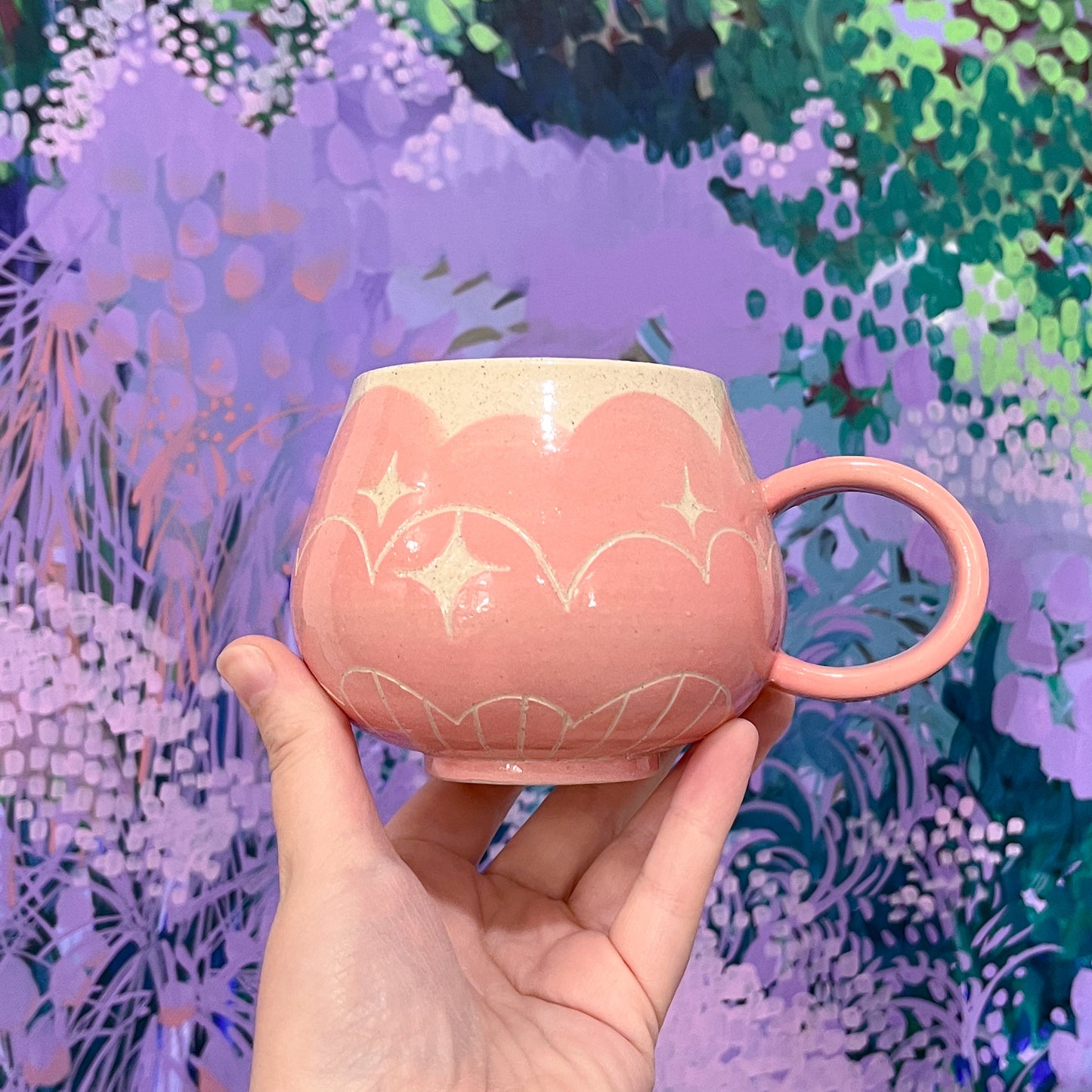 Pink Cloud Bottom Mug B