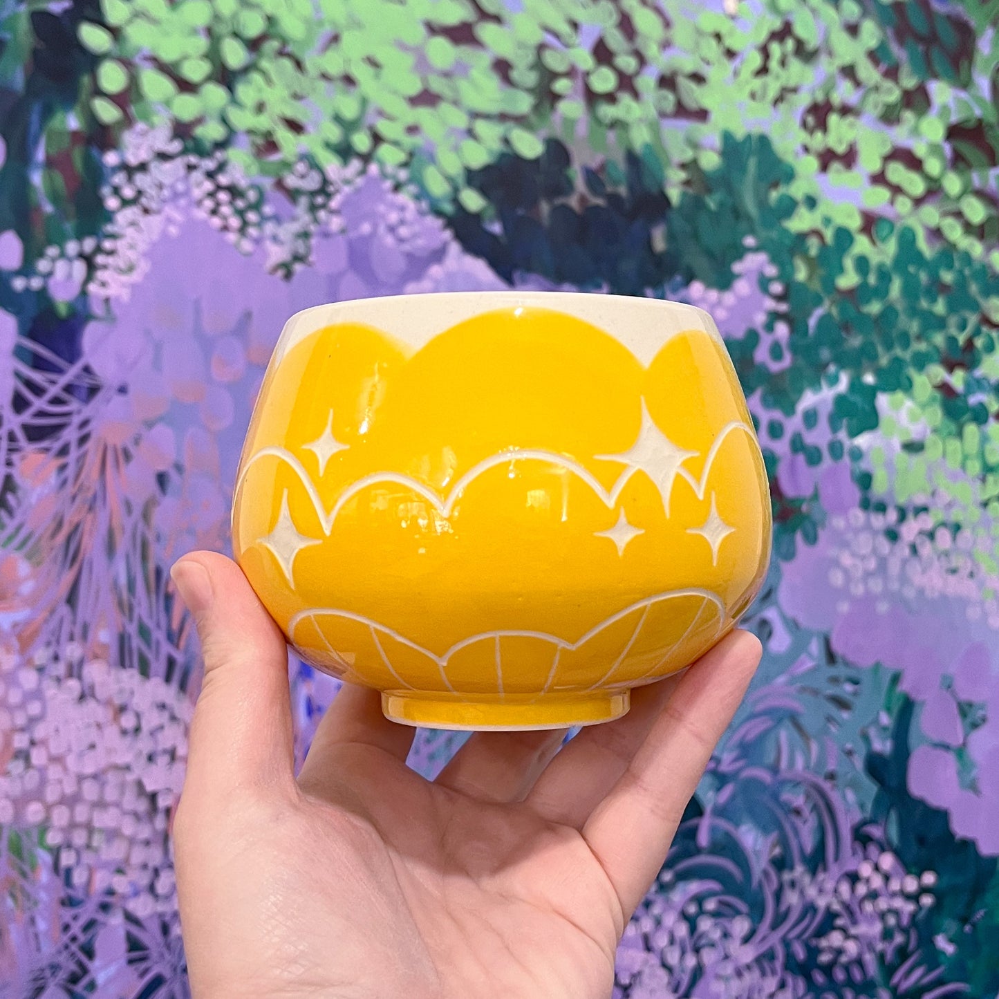 Yellow Cloud Bottom Mug A