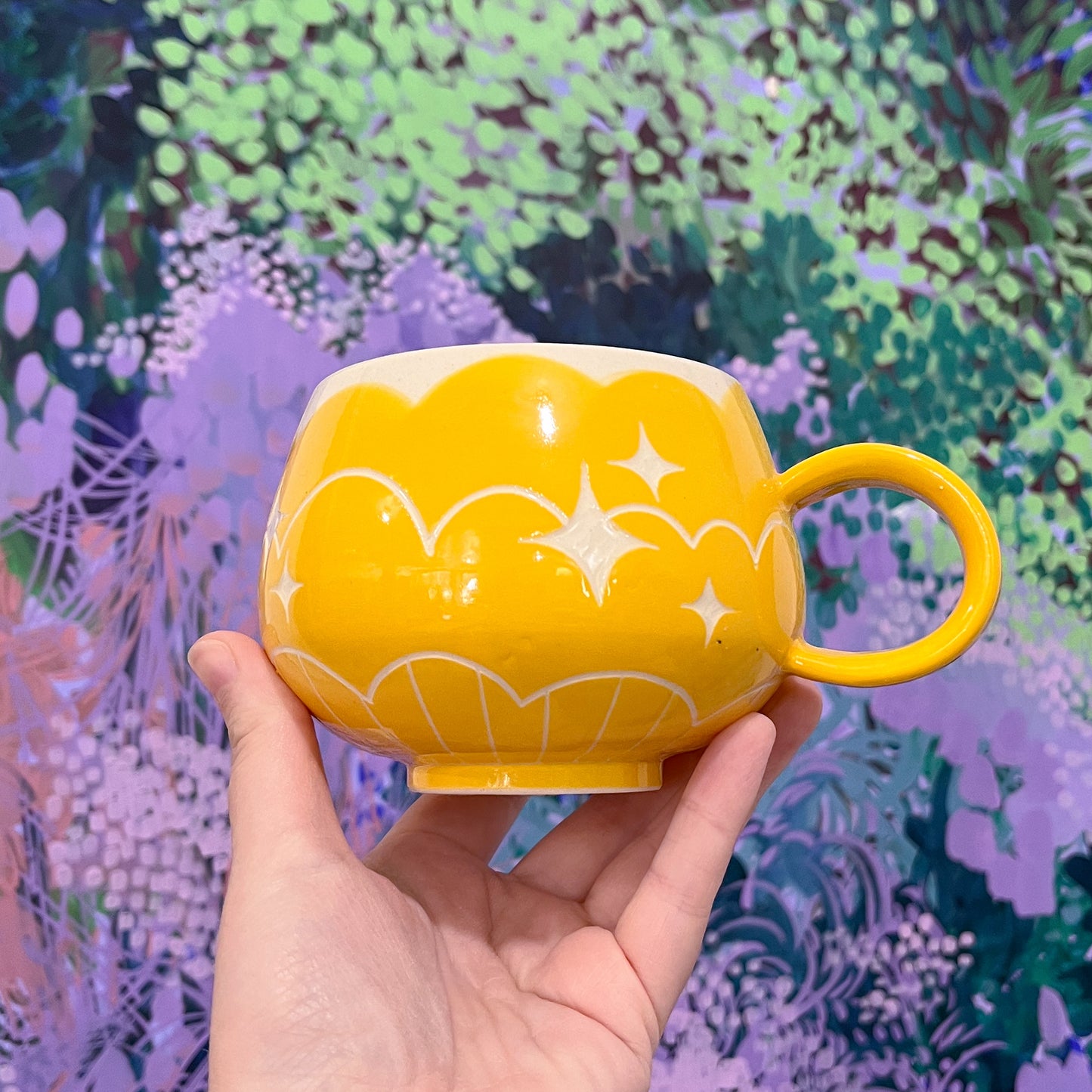 Yellow Cloud Bottom Mug A