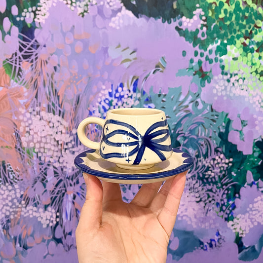 Blue Ribbon Espresso Cup and Saucer 1