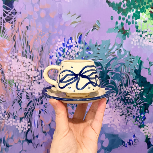 Blue Ribbon Espresso Cup and Saucer 2