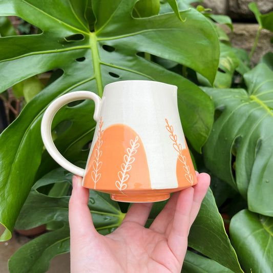 Orange Fern Mini-Pitcher