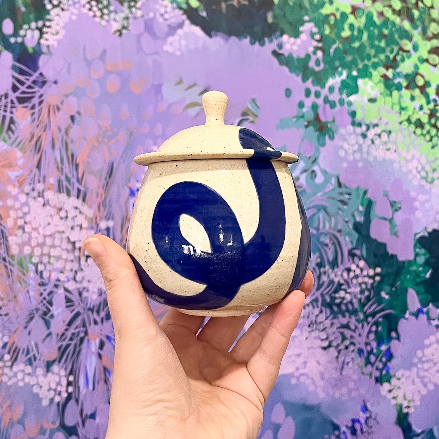 Blue Squiggle Jar 2