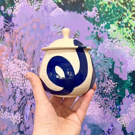 Blue Squiggle Jar 2
