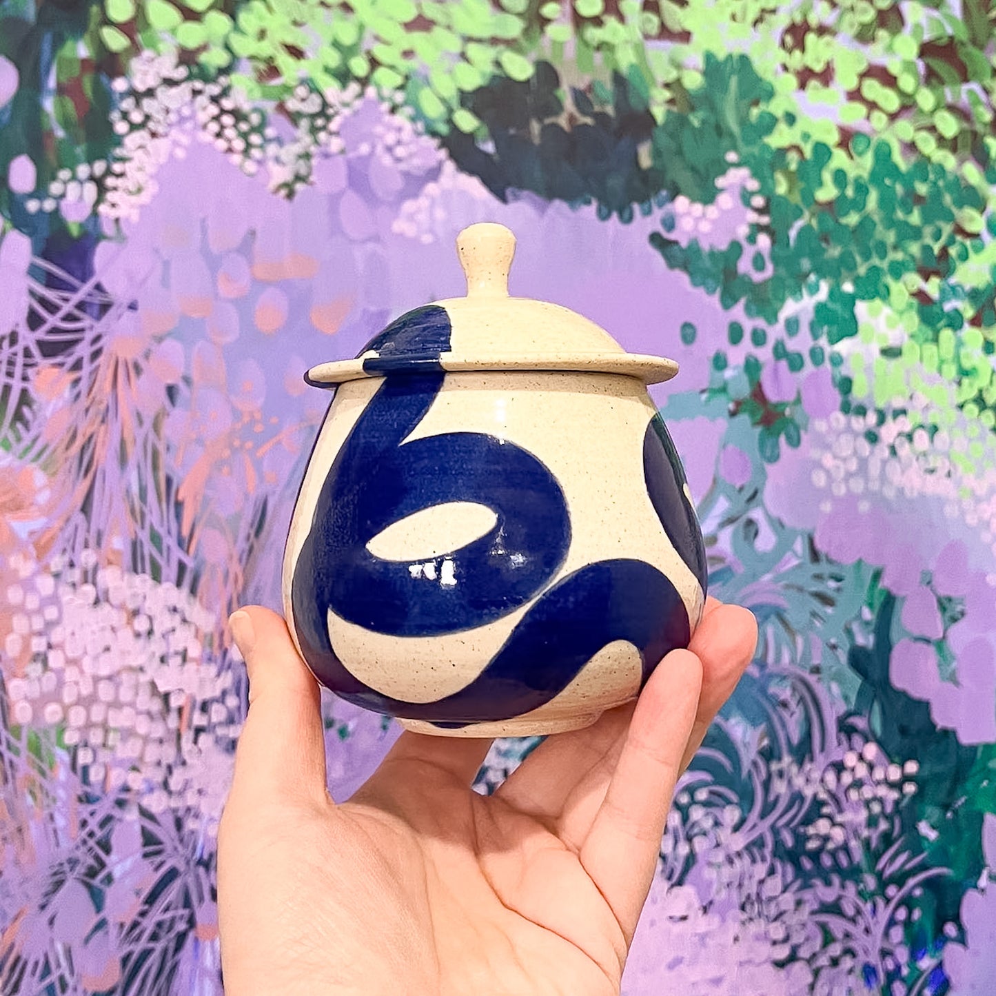 Blue Squiggle Jar 2