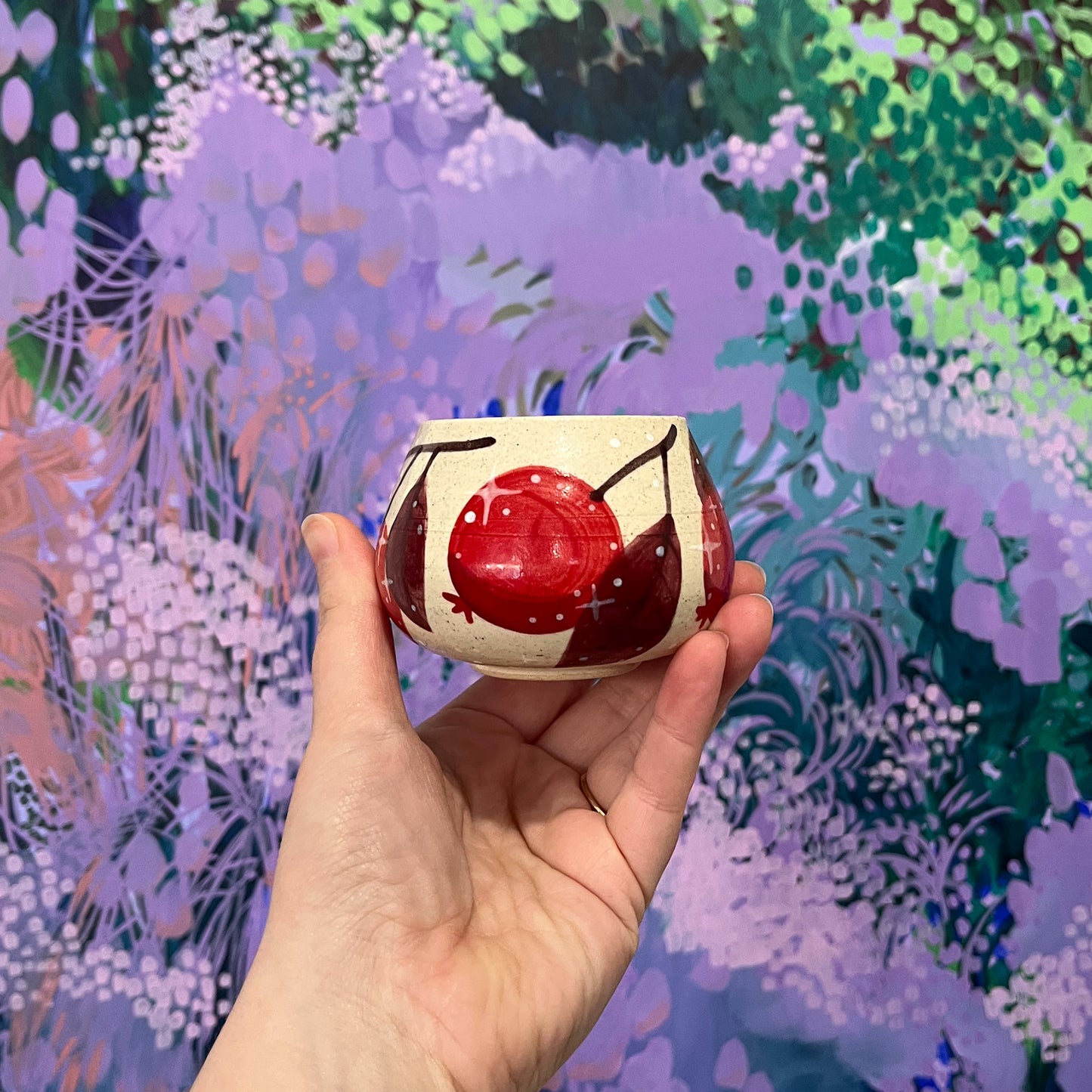 Burgundy Pomegranate Demitasse