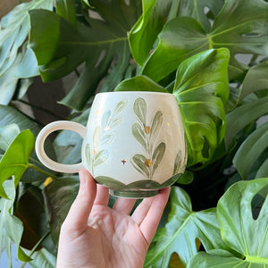 Gold Mistletoe Mug