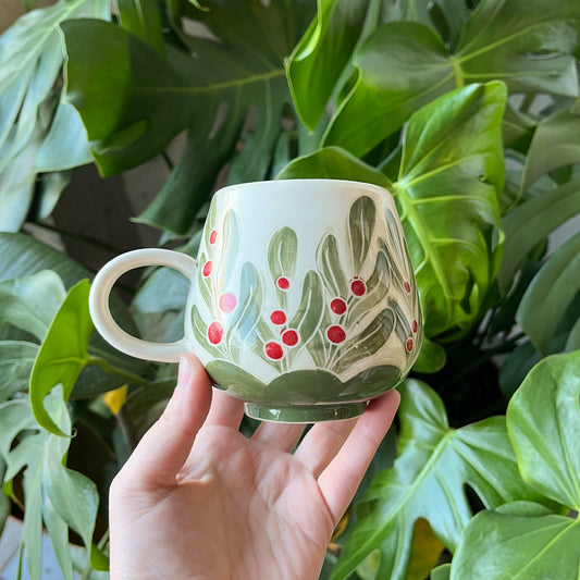 Red Mistletoe Mug