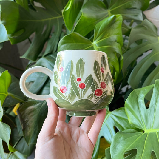 Red Mistletoe Mug