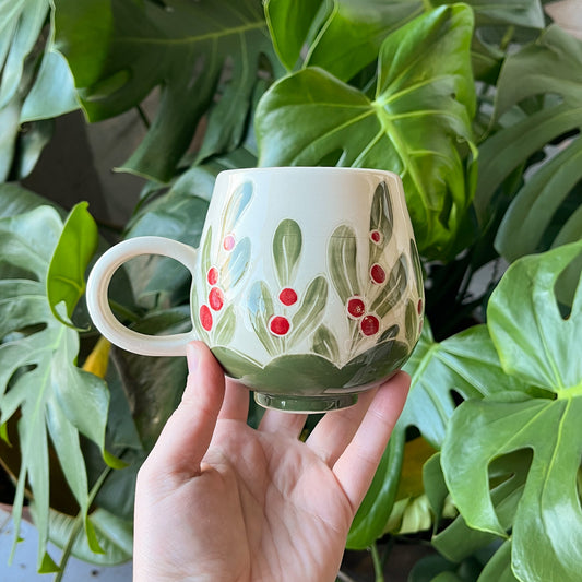 Red Mistletoe Mug