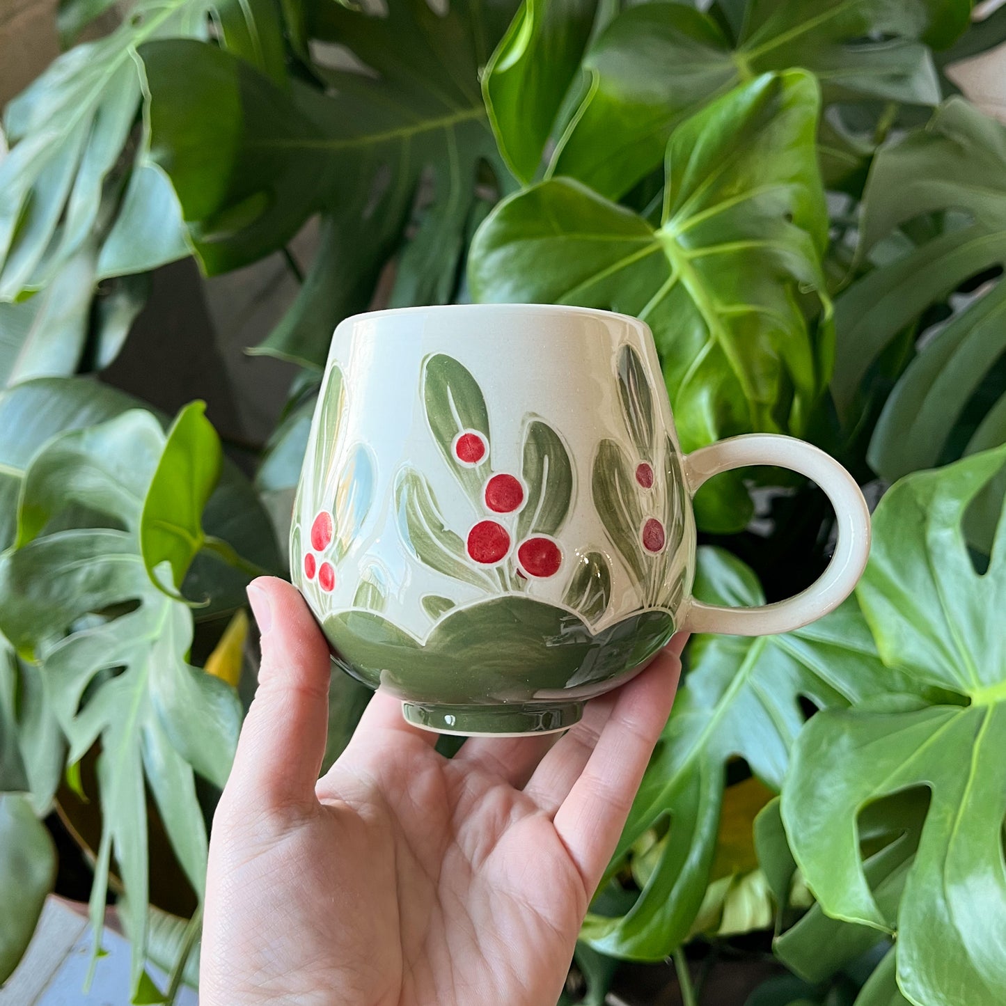 Red Mistletoe Mug