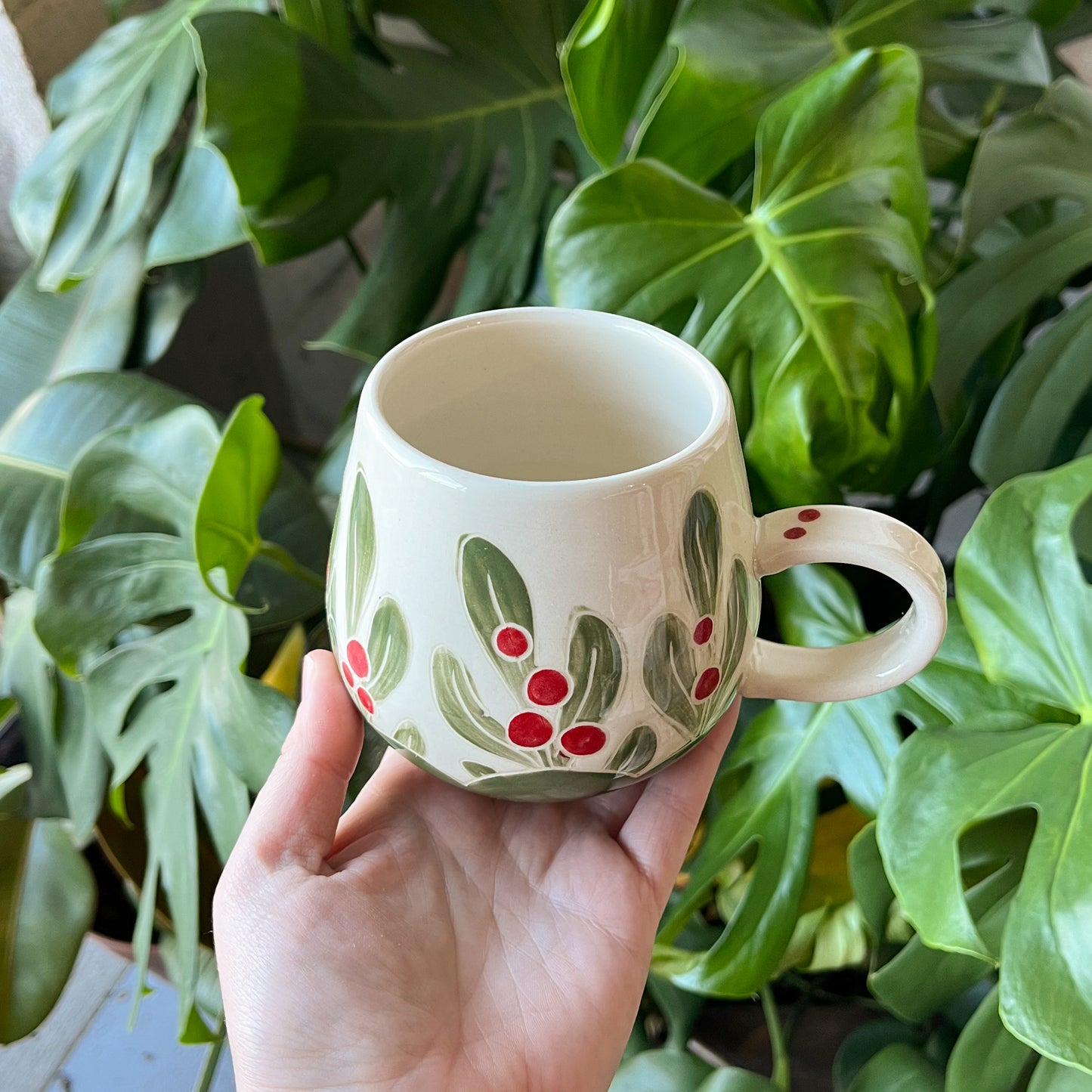 Red Mistletoe Mug