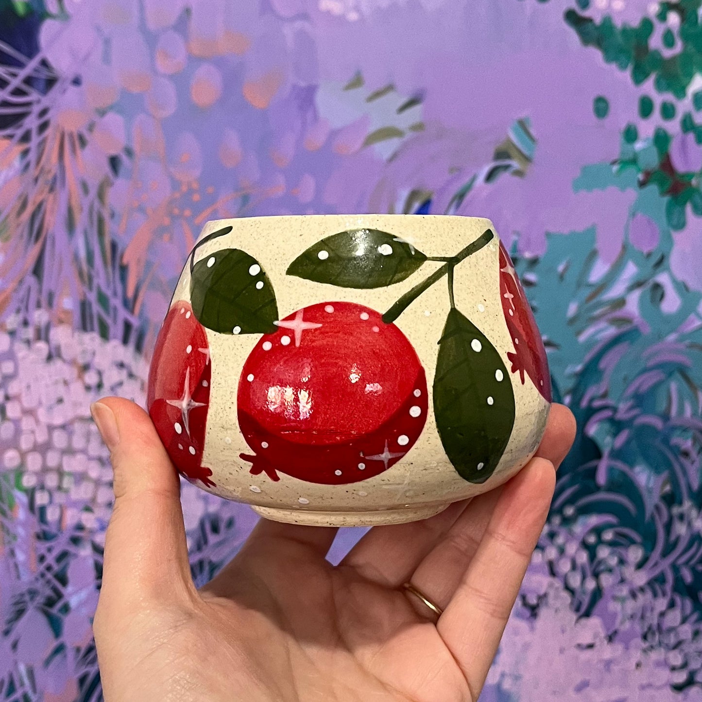 Green Pomegranate Mug