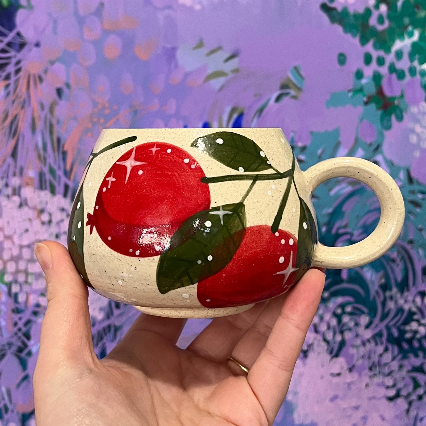 Green Pomegranate Mug