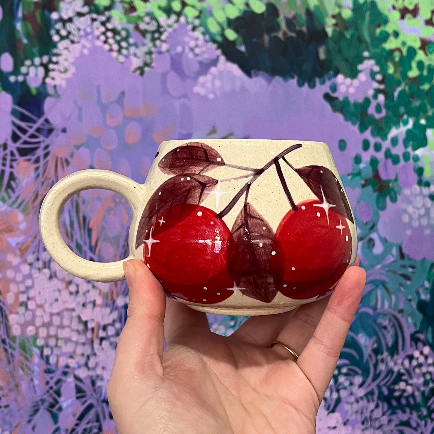 Burgundy Pomegranate Mug