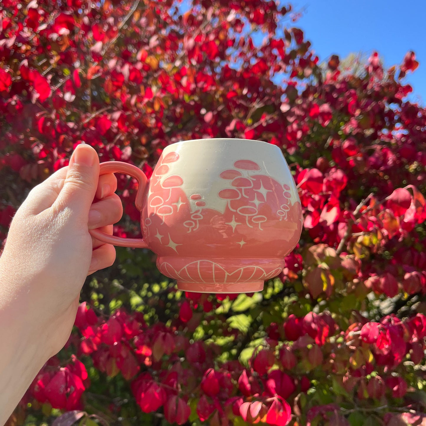 Pink Mushroom Mug 2023