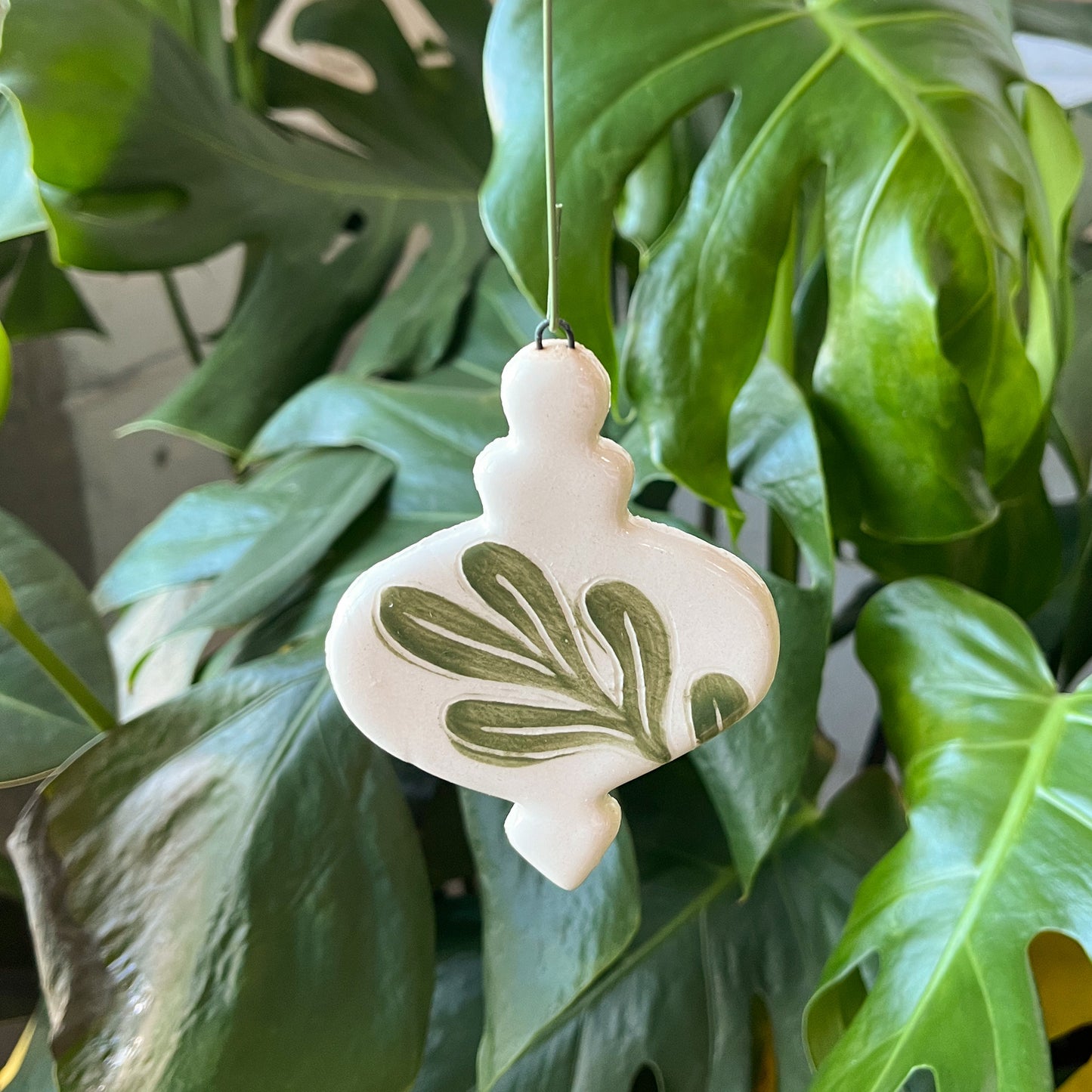 Green Mistletoe Ornament