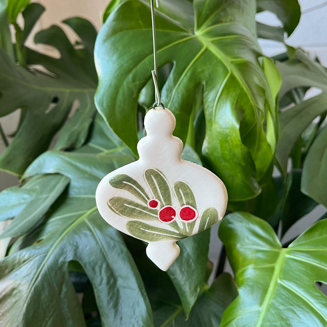 Red Mistletoe Ornament