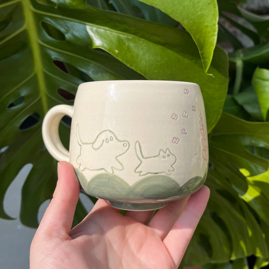 Puppy Kitty Frolic Mug