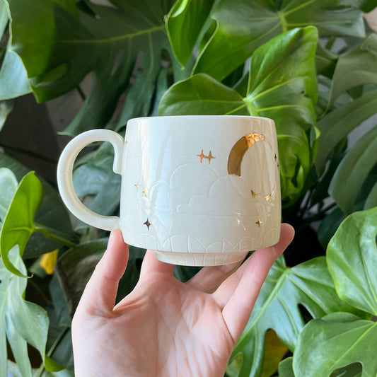 White Moon Mug