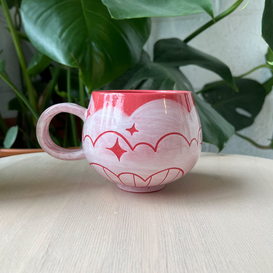 Pink Clay Cloud Bottom Mug