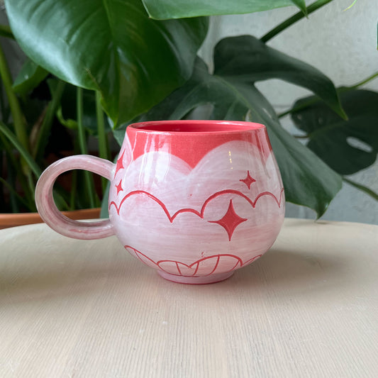 Pink Clay Cloud Bottom Mug