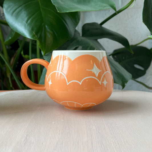 Orange Cloud Bottom Mug