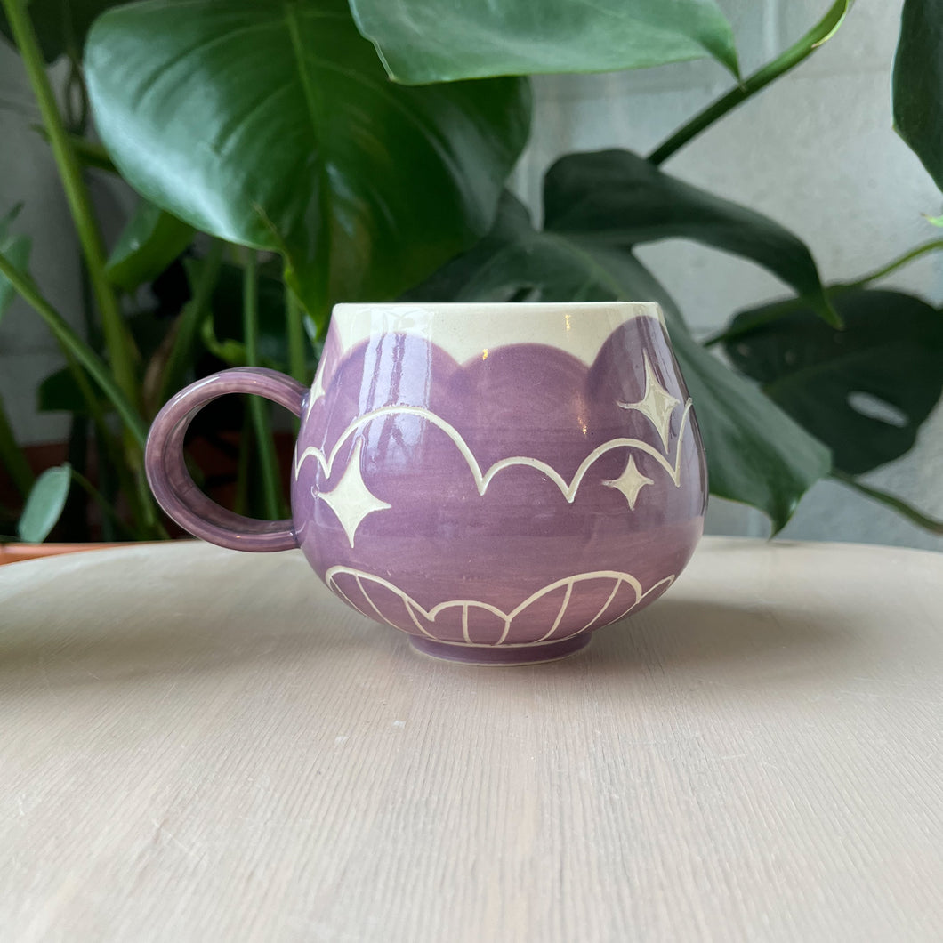 Purple Cloud Bottom Mug